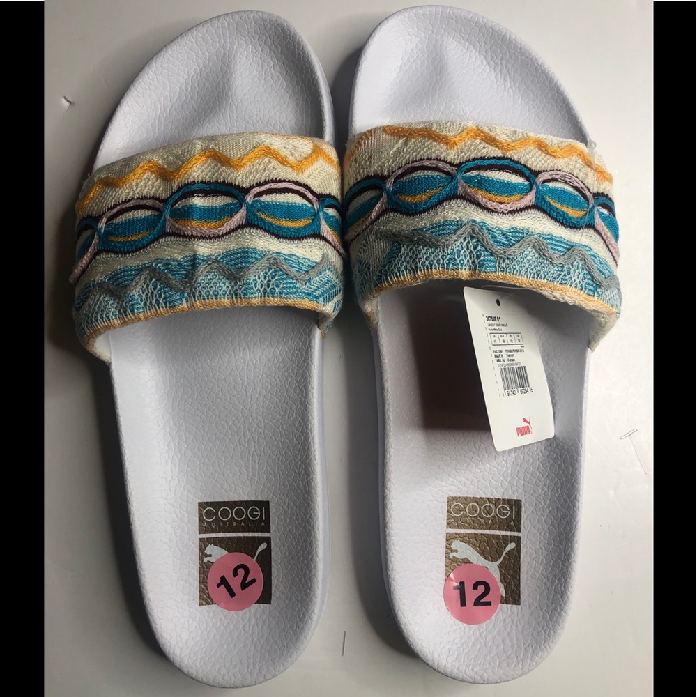 New Puma Coogi White Slides Size 12